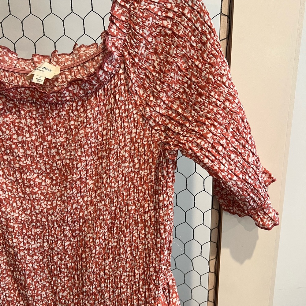 Pinky red flower floral dress - Picture 4 of 5